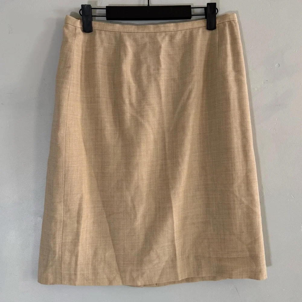 Vintage Dana Buchman Petite Wool A Line Skirt